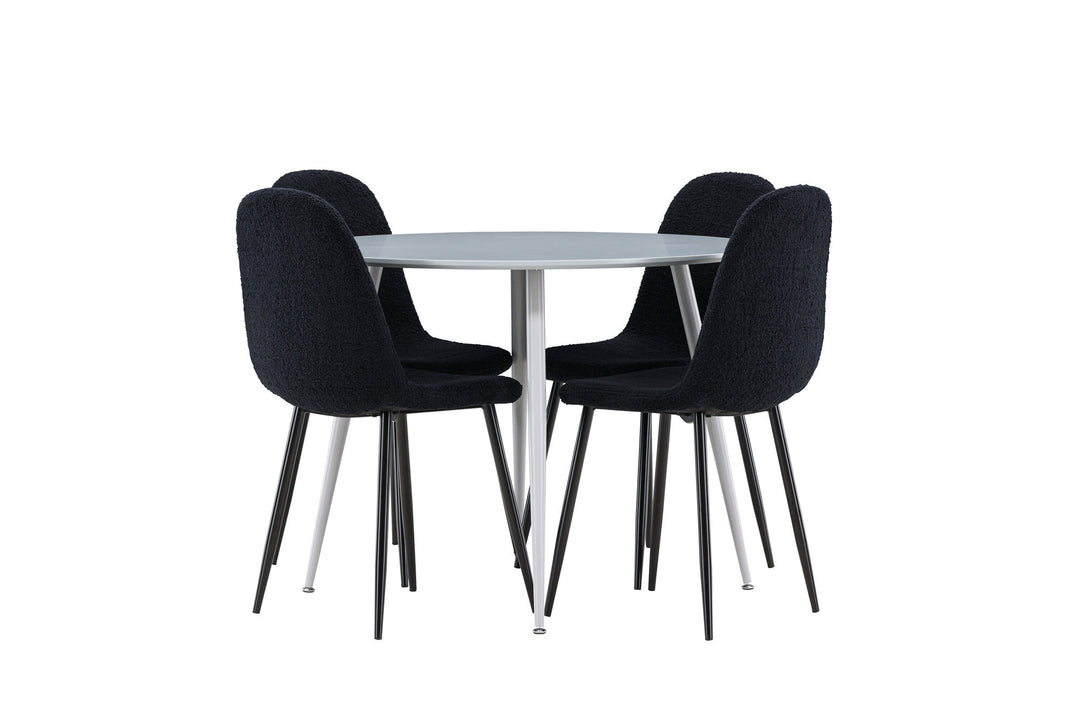 Venture Home Plaza Dining Table with Polar Dining Chair