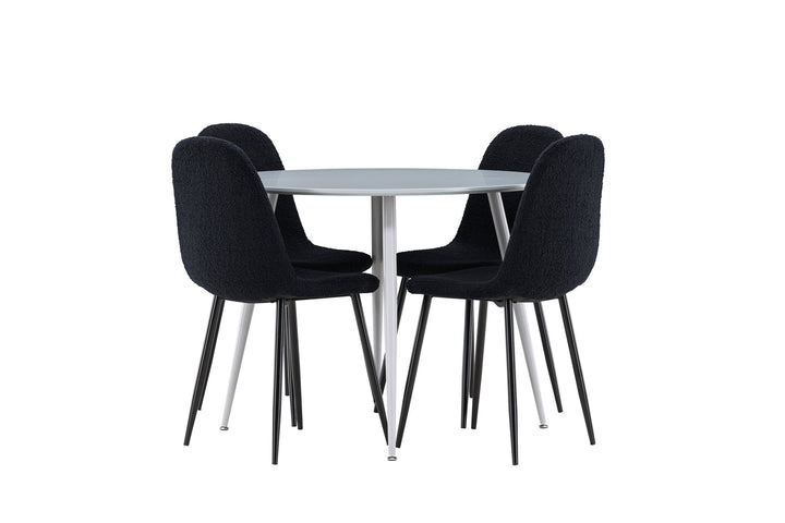 Venture Home Plaza Dining Table with Polar Dining Chair