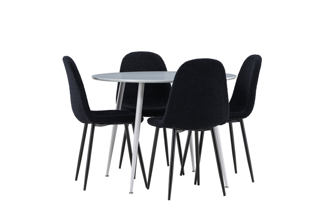 Venture Home Plaza Dining Table with Polar Dining Chair