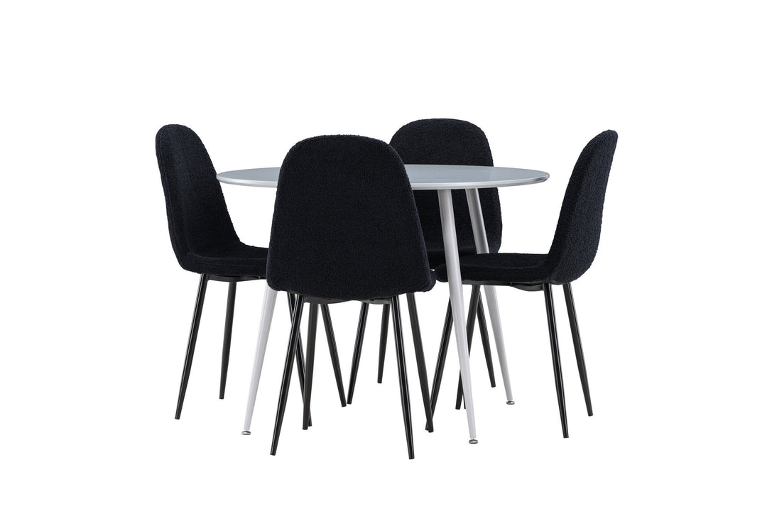 Venture Home Plaza Dining Table with Polar Dining Chair