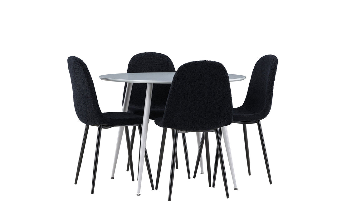 Venture Home Plaza Dining Table with Polar Dining Chair