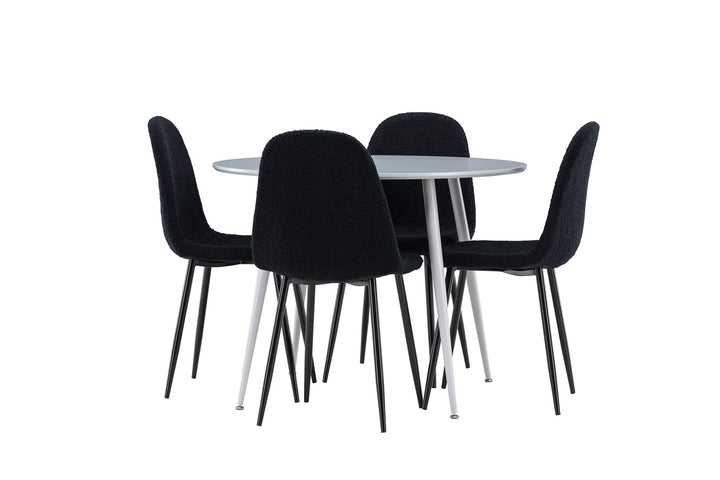 Venture Home Plaza Dining Table with Polar Dining Chair