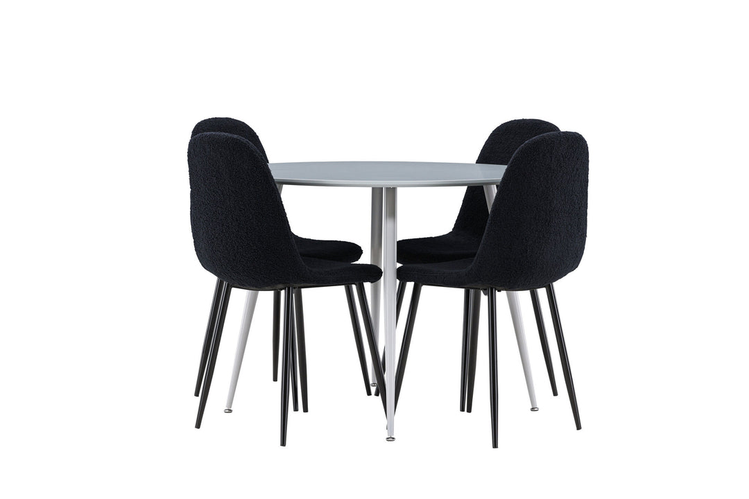 Venture Home Plaza Dining Table with Polar Dining Chair