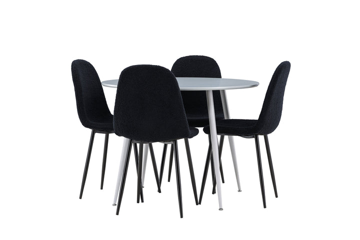Venture Home Plaza Dining Table with Polar Dining Chair