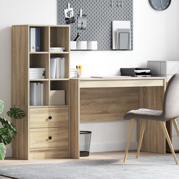 Bord med skuffe 2 pcs Sonoma eg