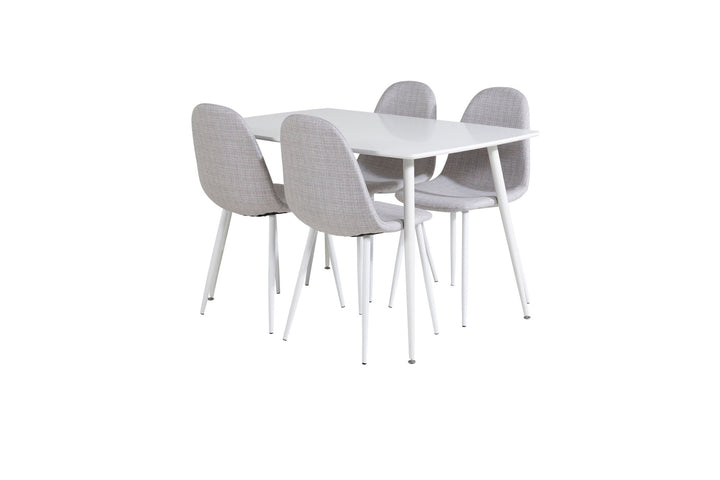 Venture Home Polar Dining table 120 cm - White White+Polar Dining Chair - White Legs - Light