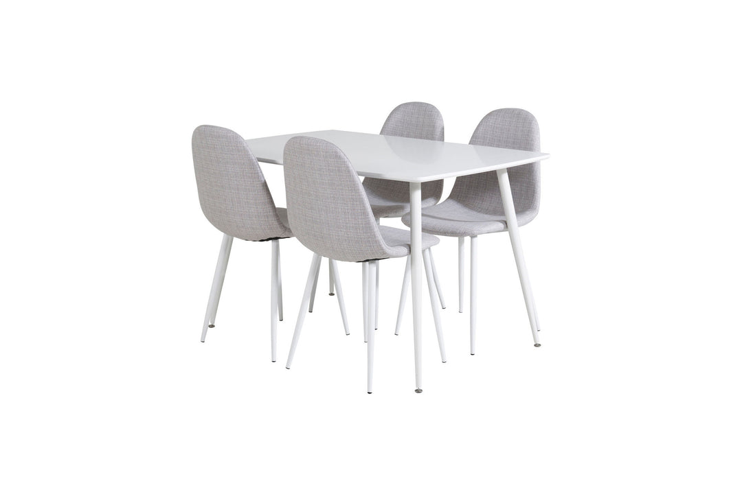 Venture Home Polar Dining table 120 cm - White White+Polar Dining Chair - White Legs - Light