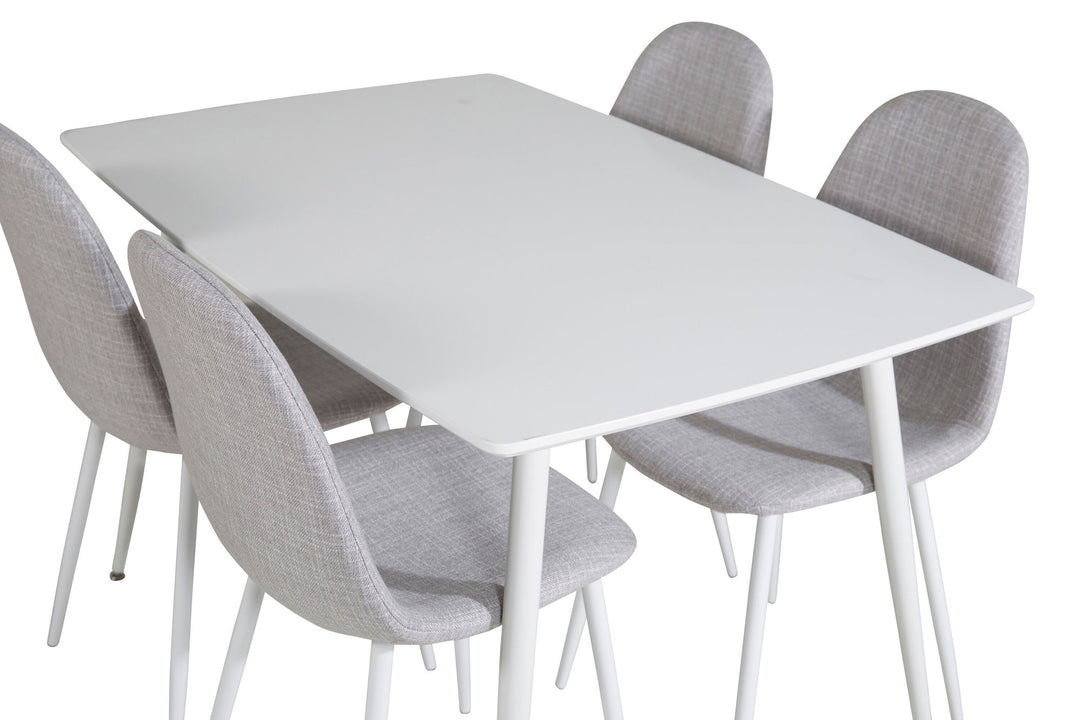 Venture Home Polar Dining table 120 cm - White White+Polar Dining Chair - White Legs - Light