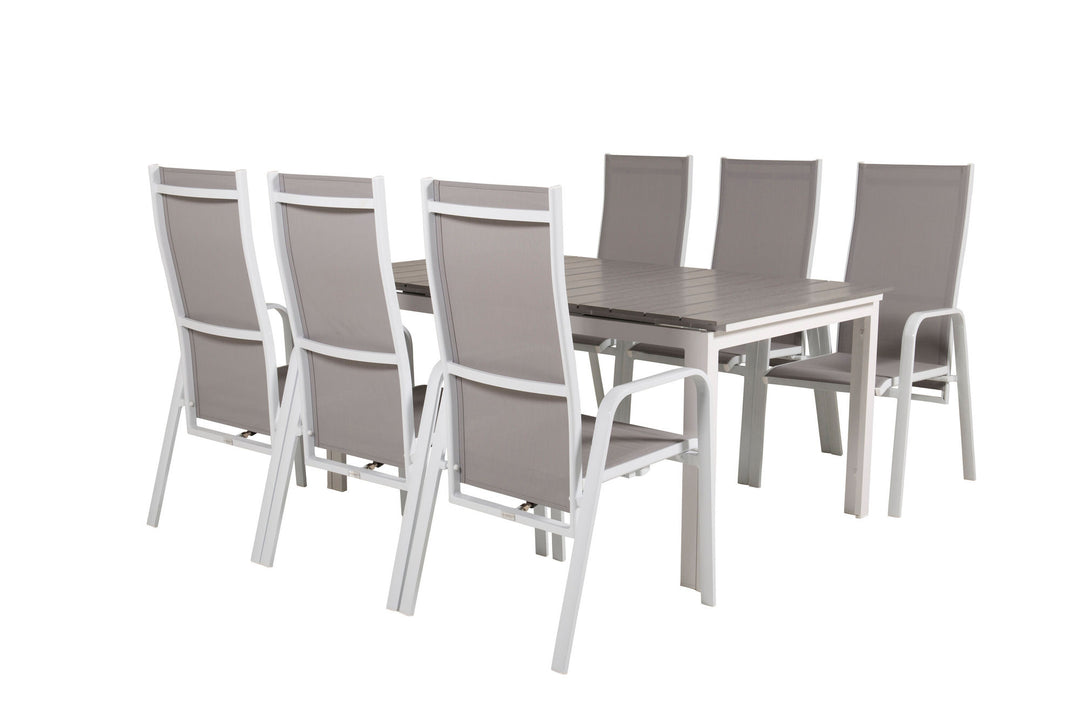 Venture Home Levels Table 160/240 - White/Grey - Copacabana Recliner Chair - White/Grey 6