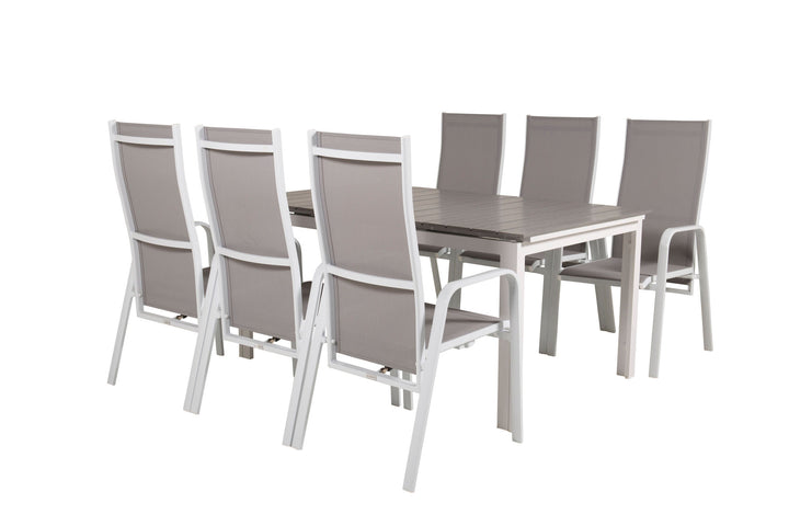Venture Home Levels Table 160/240 - White/Grey - Copacabana Recliner Chair - White/Grey 6