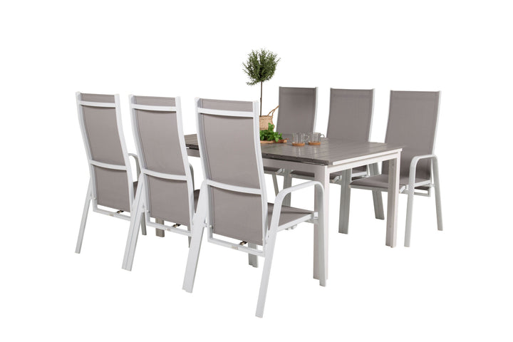 Venture Home Levels Table 160/240 - White/Grey - Copacabana Recliner Chair - White/Grey 6