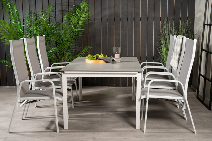 Venture Home Levels Table 160/240 - White/Grey - Copacabana Recliner Chair - White/Grey 6