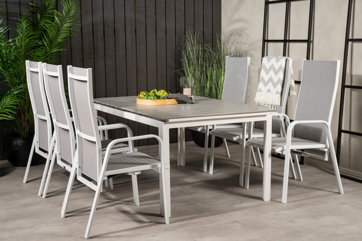 Venture Home Levels Table 160/240 - White/Grey - Copacabana Recliner Chair - White/Grey 6
