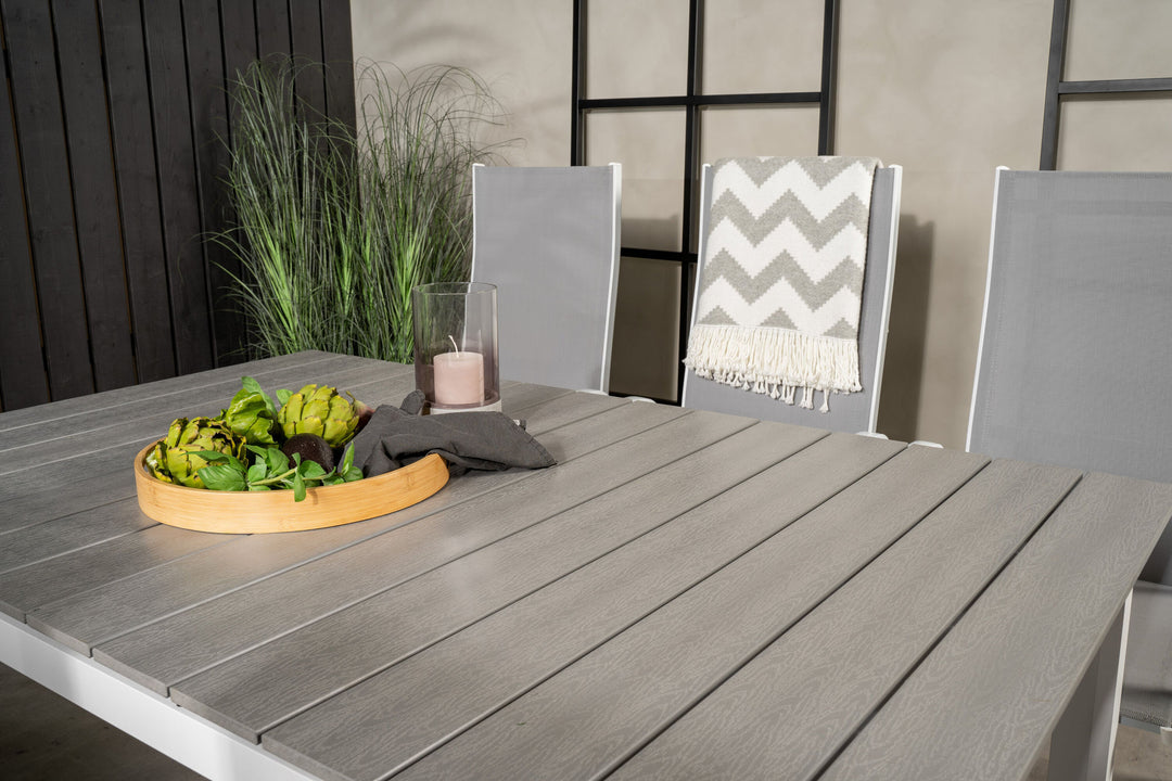 Venture Home Levels Table 160/240 - White/Grey - Copacabana Recliner Chair - White/Grey 6