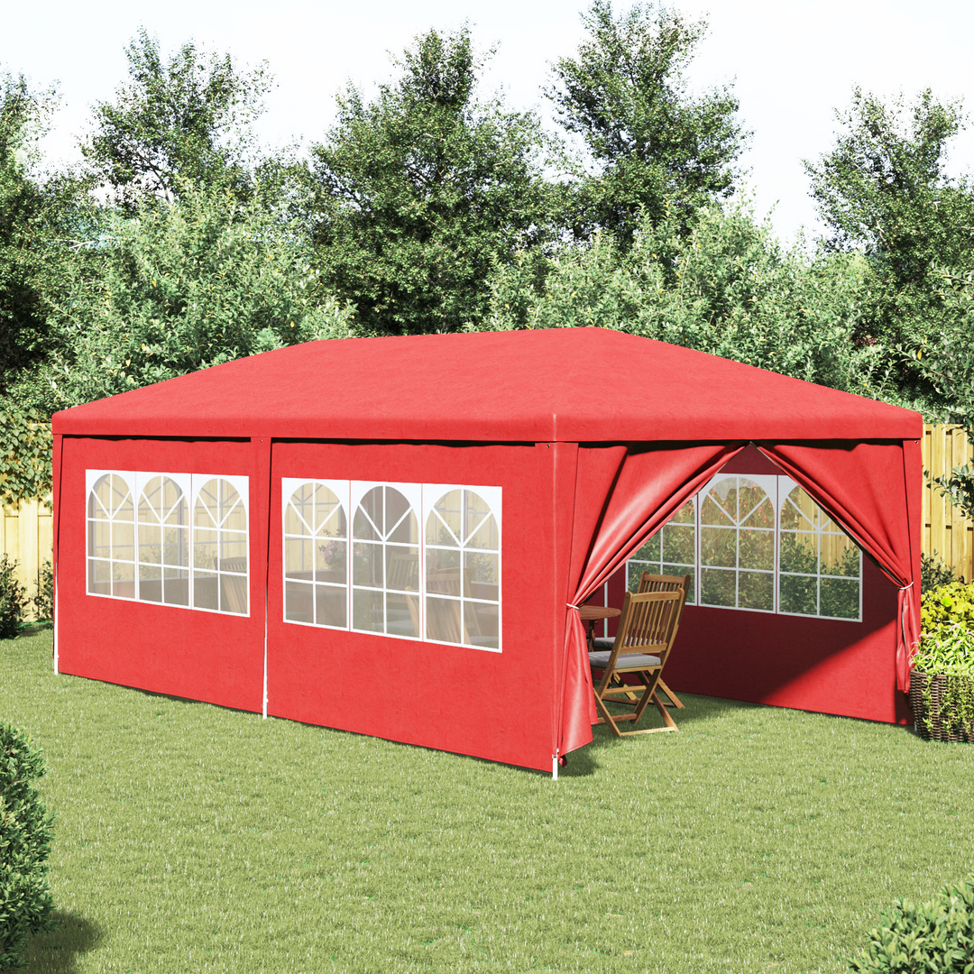 Party Tent 600 x 300 x 255 cm Rød PE og stål