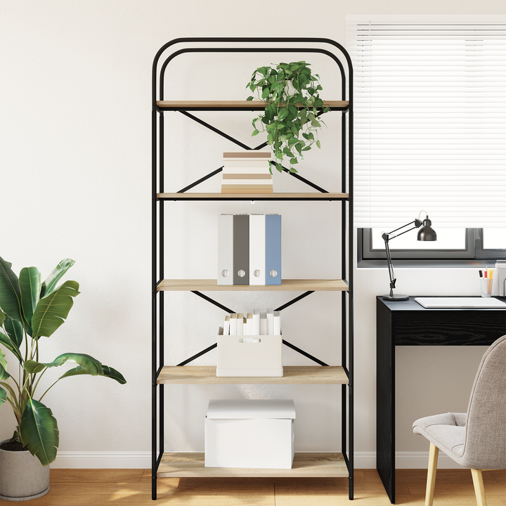 Bogreol Sonoma eg 80 x 30 x 183 cm Konstrueret træ