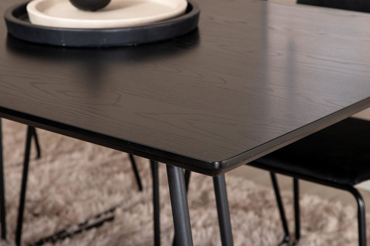 Venture Home Petra Dining Table , Black Black Veneer+Kenth Chair , Black Black Velvet_6
