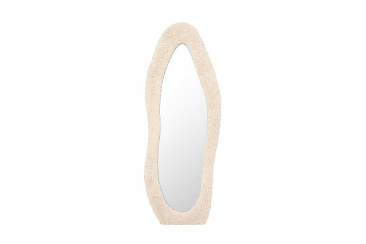 Venture Home Mirza Mirror - 160*60cm - Beige Fake Fur / Glass