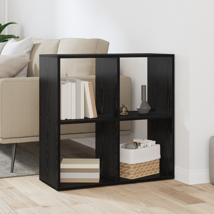 Bogskab Sort eg 69,5 x 29 x 69,5 cm Konstrueret træ