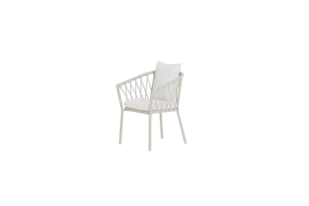 Venture Home Linos Spisebordsstole 2-pak - Beige Stål / Hvid Bouclé