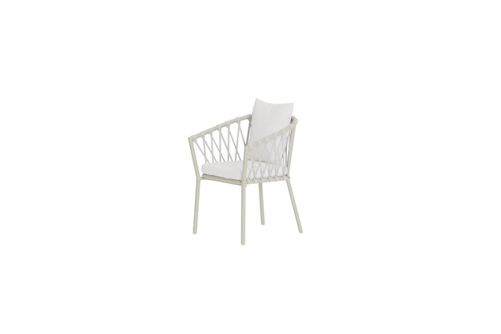 Venture Home Linos Spisebordsstole 2-pak - Beige Stål / Hvid Bouclé