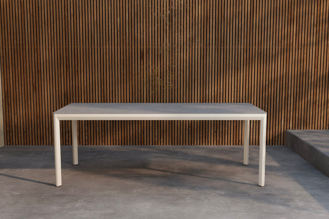 Venture Home Lino Dining Table 220x100x74 cm - Beige Aluminium / Ceramic Glass