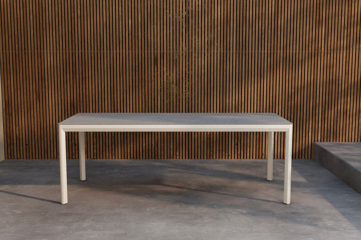Venture Home Lino Dining Table 220x100x74 cm - Beige Aluminium / Ceramic Glass