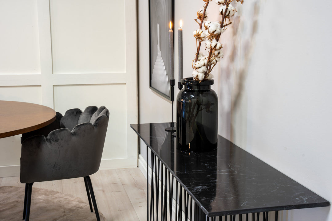 Venture Home Copenhagen - Spisebord rundt - Brun / Sort+Limhamn - Stol - Grå
