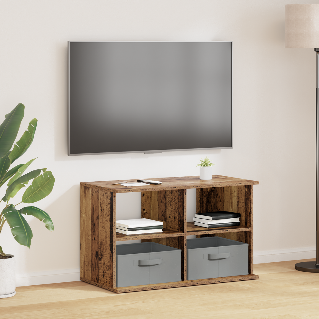 TV stand med skuffe Gammelt træ 79 x 40 x 48 cm