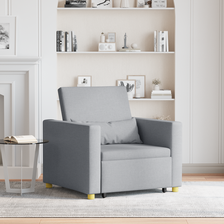 Utrækkelig sovesofa enkelt Lysegrå 90 x 165 x 87 cm Stof