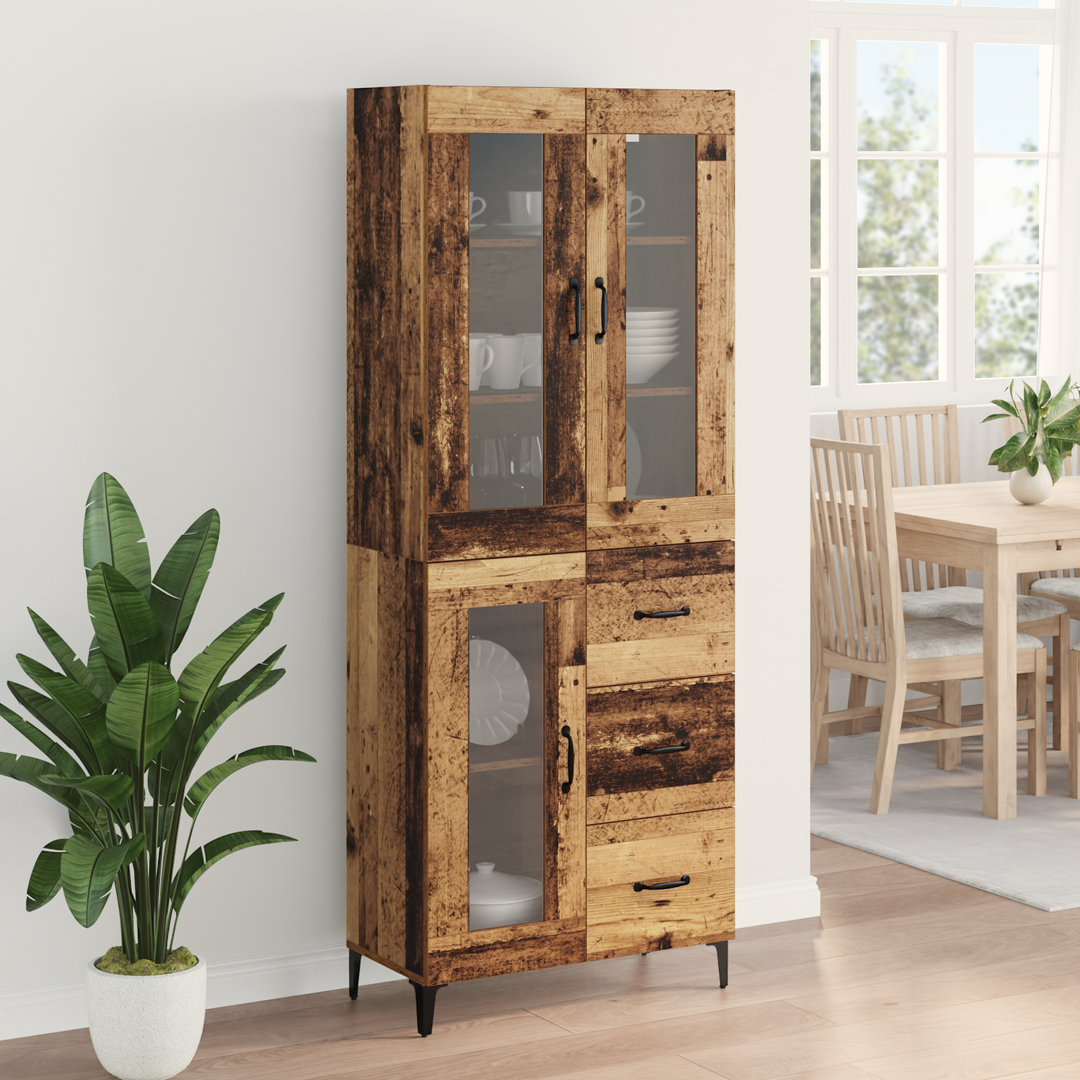 Highboard Gammelt træ 69,5 x 34 x 180 cm Konstrueret træ