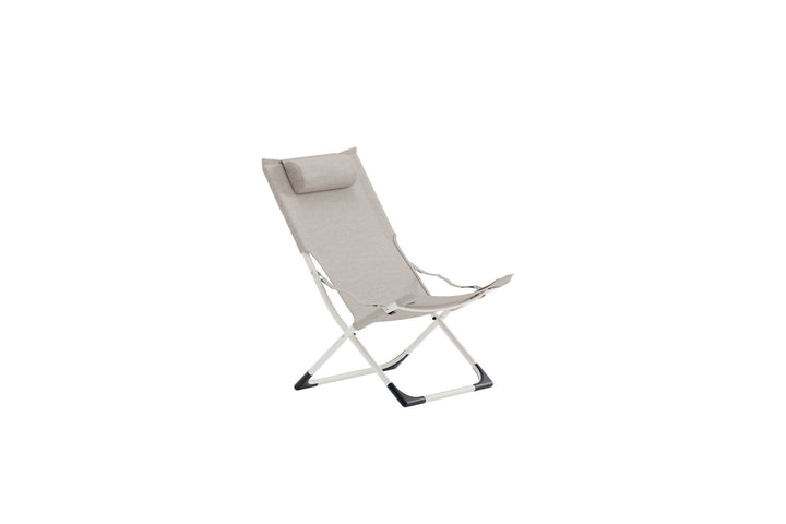 Venture Home Seville Sammenklappelig hvilestol - Beige stel/Beige hynde