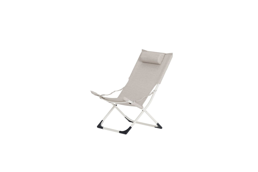 Venture Home Seville Sammenklappelig hvilestol - Beige stel/Beige hynde