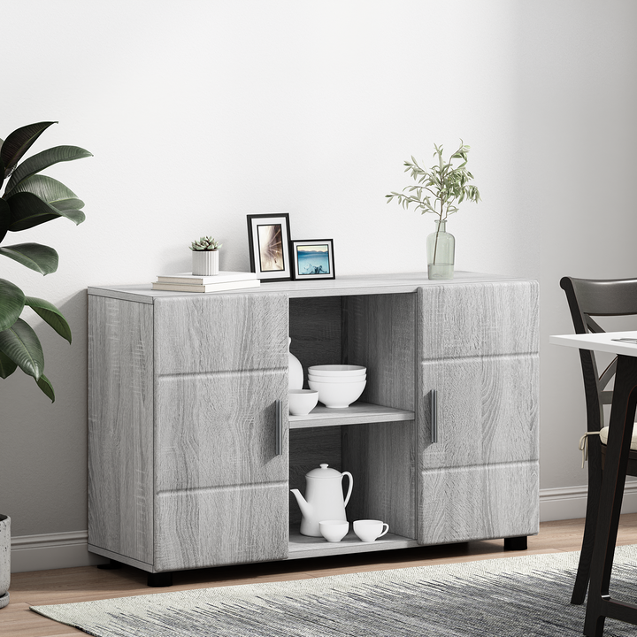 Sideboard med hylde FLORIN Grå Sonoma 88,5 x 30,5 x 55,5 cm