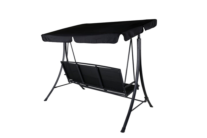 Venture Home Madras 3-seater swing - black frame/black textilene