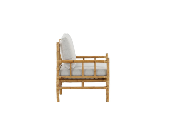 Venture Home Cane 1-seat sofa - Bamboo / Grey Cushion