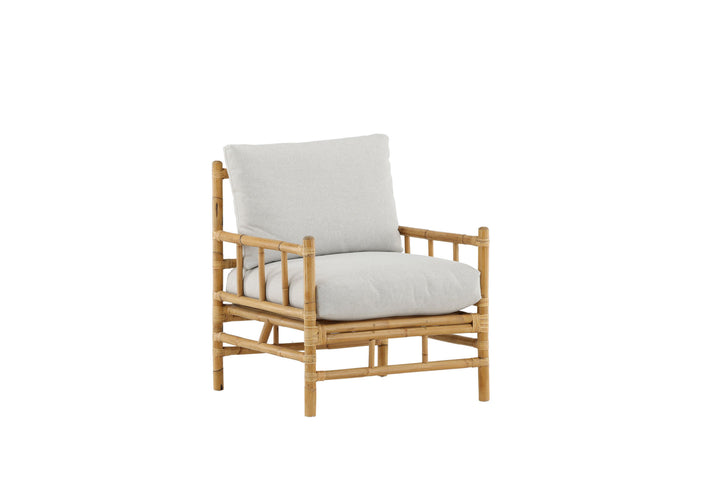 Venture Home Cane 1-seat sofa - Bamboo / Grey Cushion