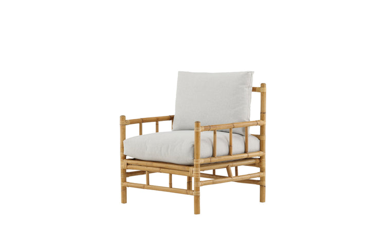 Venture Home Cane 1-seat sofa - Bamboo / Grey Cushion
