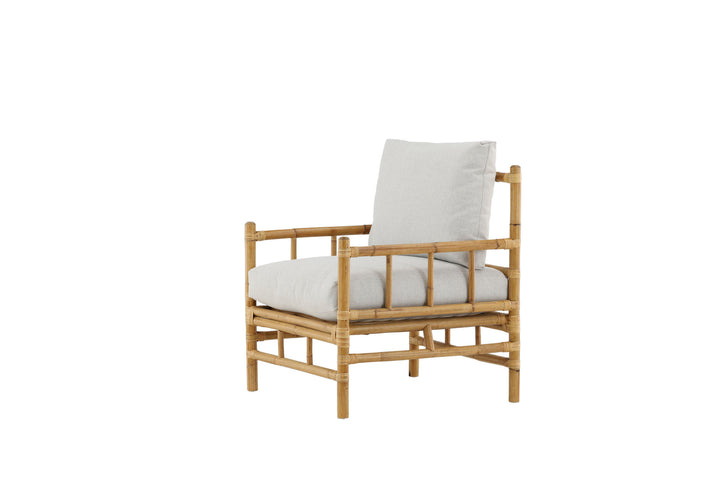 Venture Home Cane 1-seat sofa - Bamboo / Grey Cushion