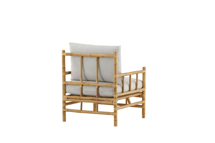 Venture Home Cane 1-seat sofa - Bamboo / Grey Cushion