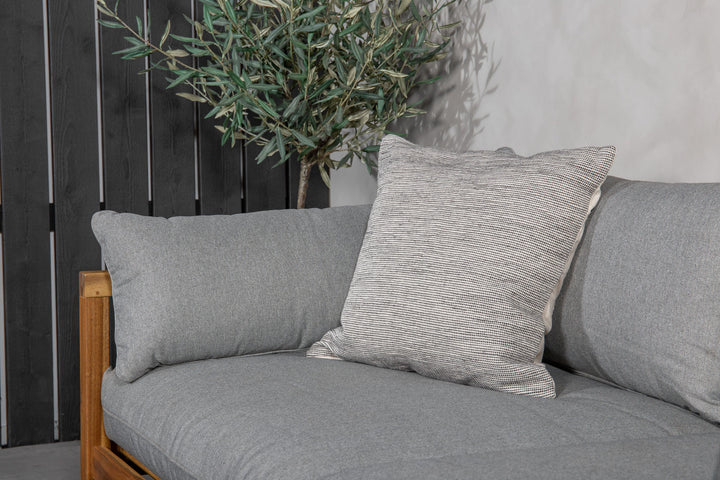 Venture Home Marion Double Sofa Bench - Grey Fabric / Acacia