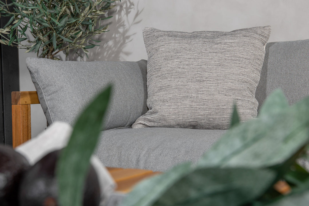 Venture Home Marion Double Sofa Bench - Grey Fabric / Acacia