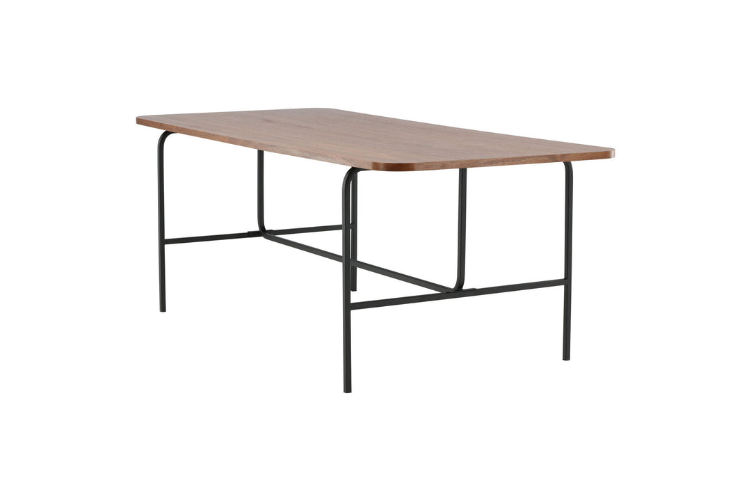 Venture Home Uno Dining Table - Black / Walnut Veneer
