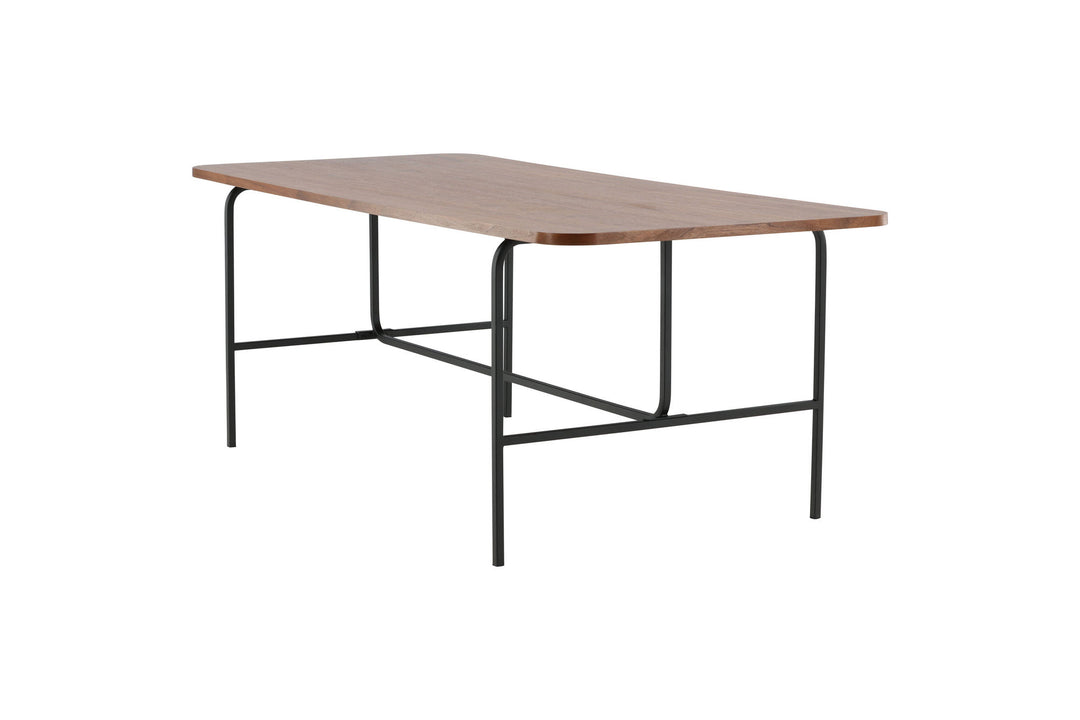 Venture Home Uno Dining Table - Black / Walnut Veneer