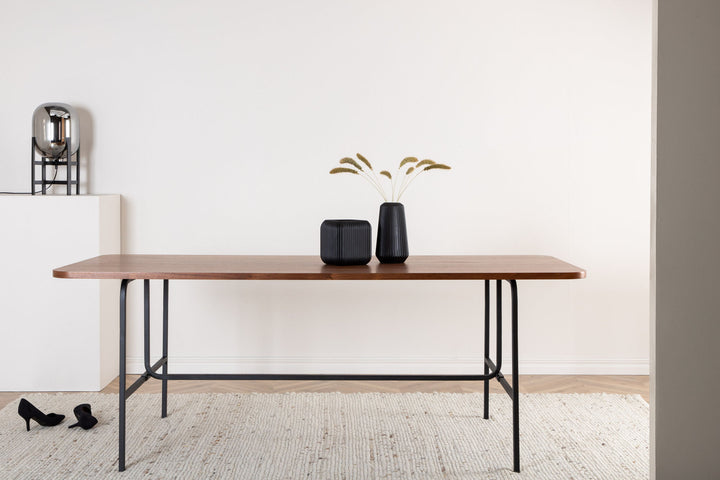 Venture Home Uno Dining Table - Black / Walnut Veneer