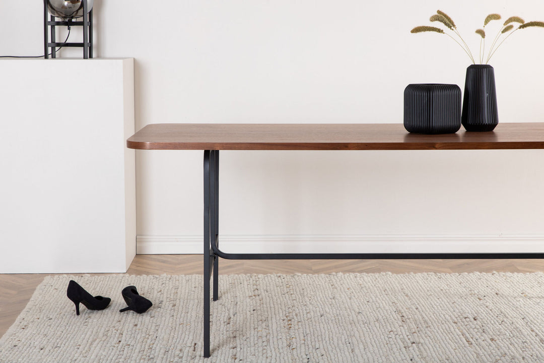 Venture Home Uno Dining Table - Black / Walnut Veneer