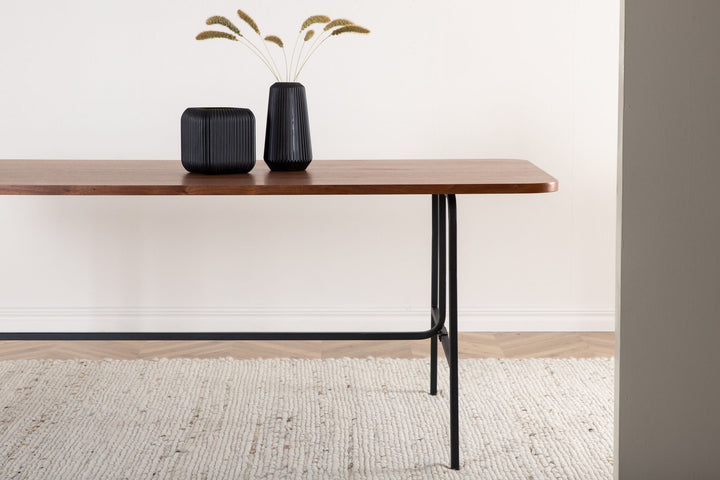 Venture Home Uno Dining Table - Black / Walnut Veneer