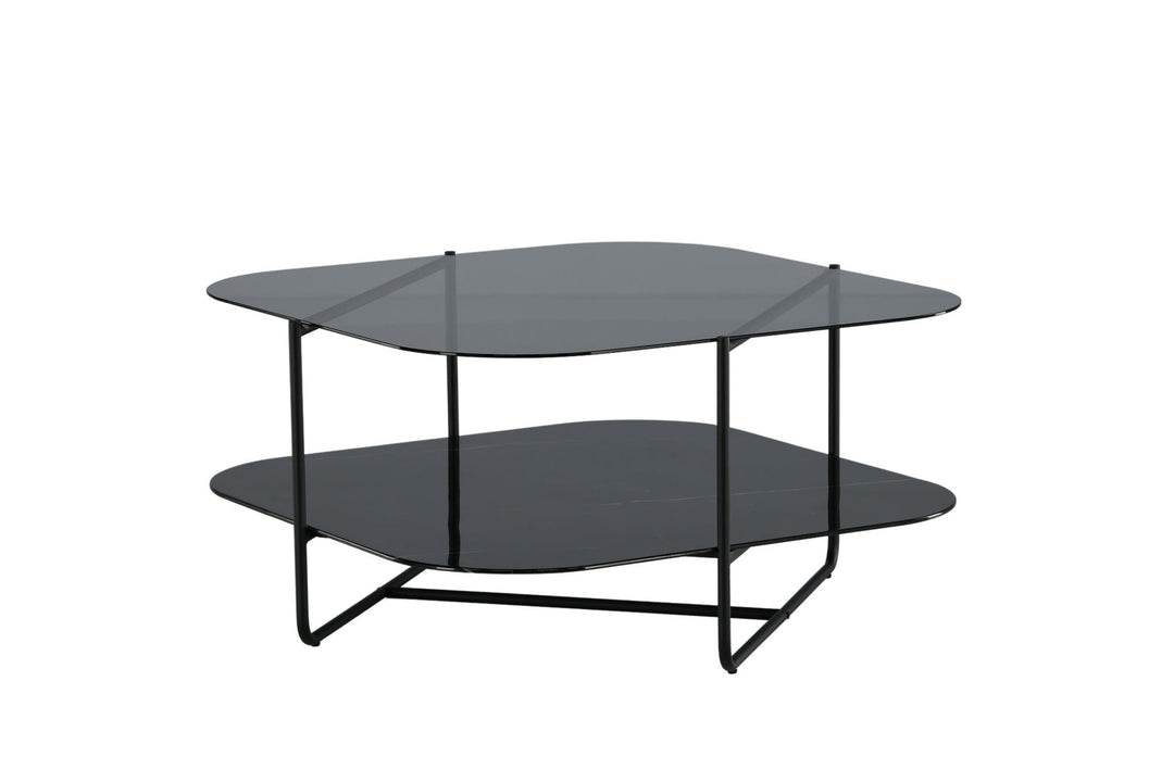 Venture Home un-line Sofa Table Black/Smoked Glass/black Glass Marble