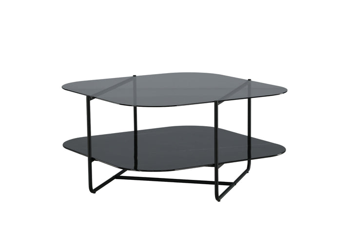 Venture Home un-line Sofa Table Black/Smoked Glass/black Glass Marble