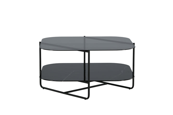 Venture Home un-line Sofa Table Black/Smoked Glass/black Glass Marble